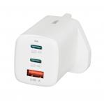 iBOX C-65 White, GaN 65W universal charger UK plug