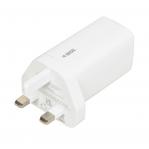 iBOX C-65 White, GaN 65W universal charger UK plug