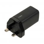 iBOX C-65 Black, GaN 65W universal charger UK plug