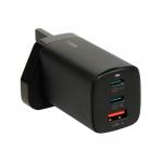 iBOX C-65 Black, GaN 65W universal charger UK plug