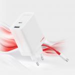 OnePlus SUPERVOOC Charger Ports USB-A and USB-C + USB-C cable 120 W White
