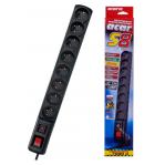 ACAR S8 power extension 1.5 m 8 AC outlet(s) Indoor Black