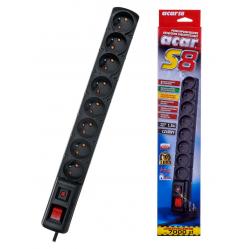 ACAR S8 power extension 1.5 m 8 AC outlet(s) Indoor Black