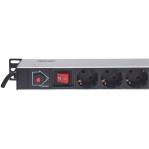 Intellinet Vertical Rackmount 12-Output Power Distribution Unit (PDU), EU CEE 7/3 Outlets, With On/Off Switch and Overload Protection, Built-in 1.8m Power Cord with EU CEE 7/4 Plug