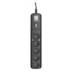 LESTAR LV530W 2,5M surge protector Black, Grey 5 AC outlet(s) 2.5 m