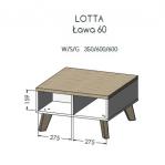 Cama LOTTA 60 coffee table white/sonoma oak