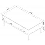PALAZZO BIS table/latrine 110x60x40 white matte