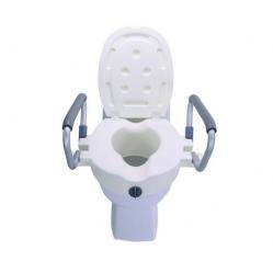 Raising toilet seat with foldable handrails AT51205
