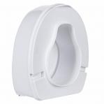 High raising toilet seat with flap