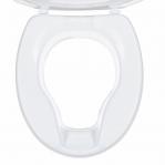 High raising toilet seat with flap