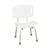 WILSON RF-820 REHA FUND White shower stool with cut-out and backrest