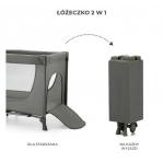 KinderKraft travel cot JOY 2 DARK GREY