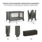 KinderKraft travel cot JOY 2 DARK GREY