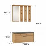 PARMA closet 100x35x180 cm, artisan oak