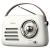 SAVIO RS-02 Portable Radio, white