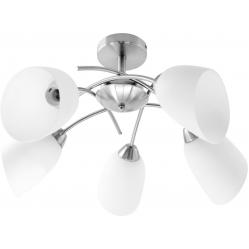 Activejet Classic chandelier pendant ceiling lamp NIKITA nickel 5xE27 for living room