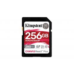 Kingston Technology 256GB Canvas React Plus SDXC UHS-II 280R/150W U3 V60 for Full HD/4K