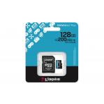 Kingston Technology 128GB microSDXC Canvas Go Plus Gen4 200MB/s A2 U3 V30 Card + Adapter