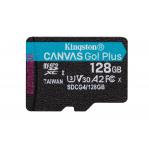 Kingston Technology 128GB microSDXC Canvas Go Plus Gen4 200MB/s A2 U3 V30 Card + Adapter