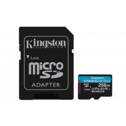 Kingston Technology 256GB microSDXC Canvas Go Plus Gen4 200MB/s A2 U3 V30 Card + Adapter