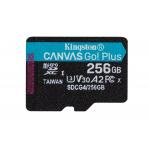 Kingston Technology 256GB microSDXC Canvas Go Plus Gen4 200MB/s A2 U3 V30 Card + Adapter