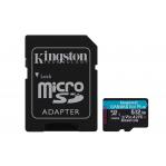 Kingston Technology 512GB microSDXC Canvas Go Plus Gen4 200MB/s A2 U3 V30 Card + Adapter