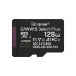 Kingston Technology 128GB microSDXC Canvas Select Plus Gen3 150MB/s A1 Card + Adapter