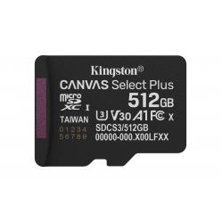Kingston Technology 512GB microSDXC Canvas Select Plus Gen3 150MB/s A1 Card + Adapter
