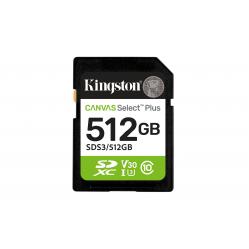 Kingston Technology 512GB SDXC Canvas Select Plus Gen3 150MB/s C10 UHS-I U3 V30
