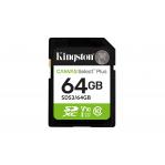 Kingston Technology 64GB SDXC Canvas Select Plus Gen3 100MB/s C10 UHS-I U1 V10