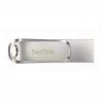 SanDisk Ultra Dual Drive Luxe USB flash drive 128 GB 3.2 Gen 1 (3.1 Gen 1) Stainless steel