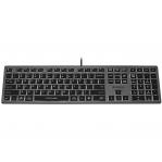A4Tech FSTYLER FX60H (White Backlit) keyboard USB QWERTY Black, Grey