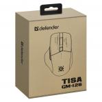 MOUSE DEFENDER GM-126 TISA RF+BT OPTIC 1600dpi 6P WHITE