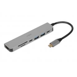 iBox IUH3SL4K interface hub USB Type-C 5000 Mbit/s Silver