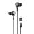 Maxell XC1 USB-C wired headphones with USB-A adapter black