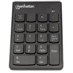 Manhattan Numeric Keypad, Wireless (2.4GHz), USB-A Micro Receiver, 18 Full Size Keys, Black, Membrane Key Switches, Auto Power Management, Range 10m, AAA Battery (included), Windows and Mac, Three Year Warranty