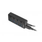 NATEC HUB USB 3.0 MANTIS 2 4-PORTS WITH SWITCH+POWER SUPPLY