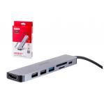 UNITEK HUB USB-C H1118A; USB-A x3, USB-C, HDMI, SD, microSD