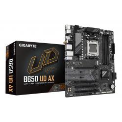GIGABYTE B650 UD AX Motherboard - AMD Ryzen 9000 Series CPUs, 6+2+2 Phases VRM, up to 7600MHz DDR5 (OC), 1xPCIe 5.0 + 2xPCIe 4.0 M.2, GbE LAN, WIFI 6, USB 3.2 Gen 2