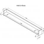 Cama Shelf PORTO 150x18x16.5 oak/black