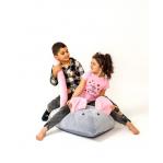 Sako bag pouffe Mouse grey-pink L 110 x 80 cm