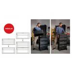 Keter Tool Rack on wheels 6 drawers Black