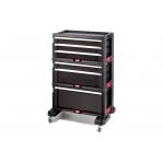 Keter Tool Rack on wheels 6 drawers Black