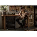 Keter Tool Rack on wheels 6 drawers Black