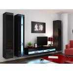 Cama Shelf unit VIGO NEW 180/40/30 black/black gloss