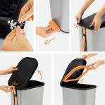 ROTHO Ribo Silver - pedal bin – 35l