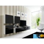 Cama TV Stand VIGO '180' 30/180/40 white/black gloss