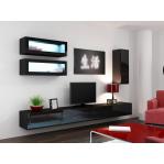 Cama TV stand VIGO 140 30/140/40 black/black gloss