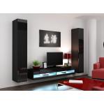 Cama TV stand VIGO NEW 30/180/40 black/black gloss