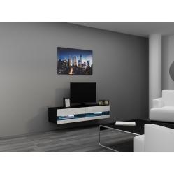 Cama TV stand VIGO NEW 30/140/40 black/white gloss